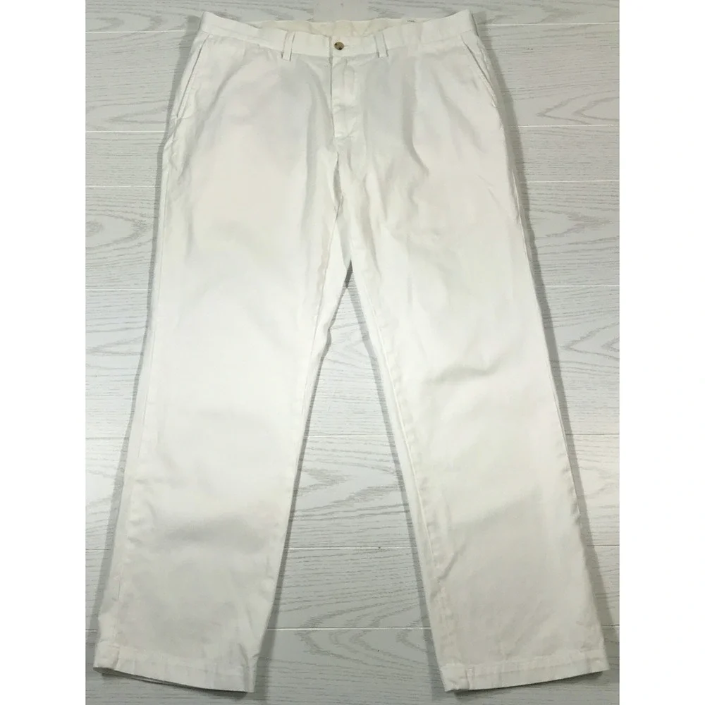 Vintage Polo Ralph Lauren Classic Fit Pants Mens 36x30 Fit White Twill Chino